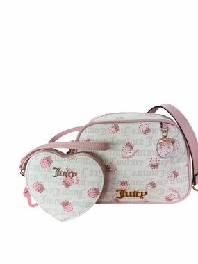 NWT Juicy Couture Strawberry Berry Sweet Camera Crossbody Bag & Heart Coin Purse